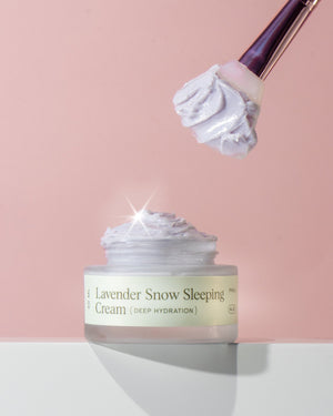 Lavender Snow Sleeping Cream with Amethyst - Sabbatical Beauty