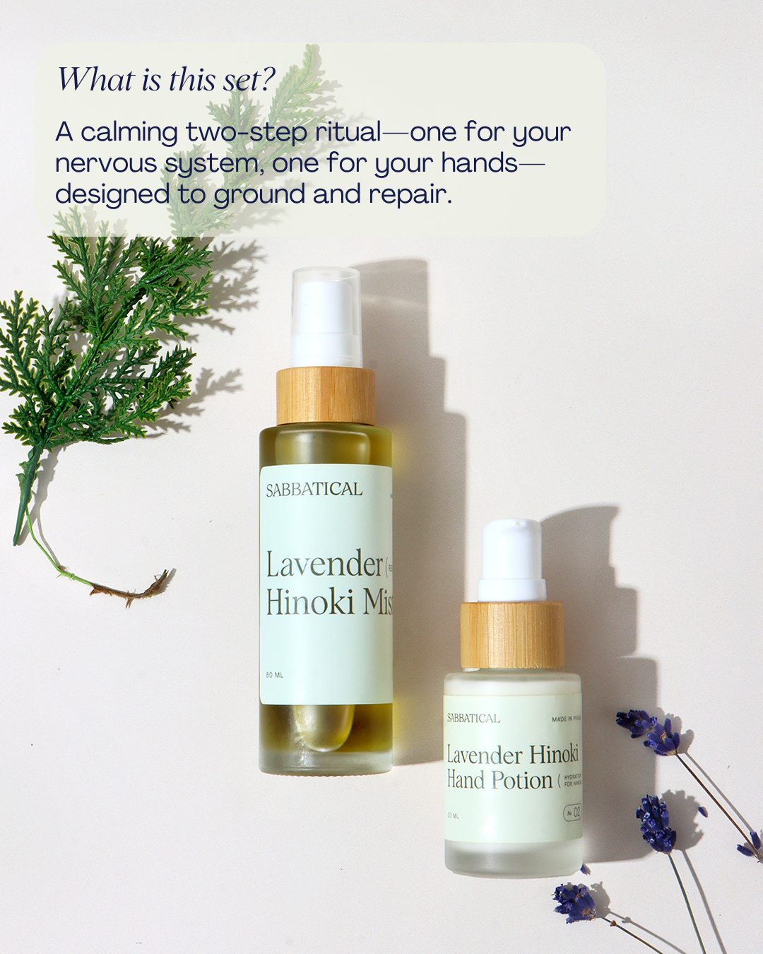 Lavender Hinoki Calming Ritual Set