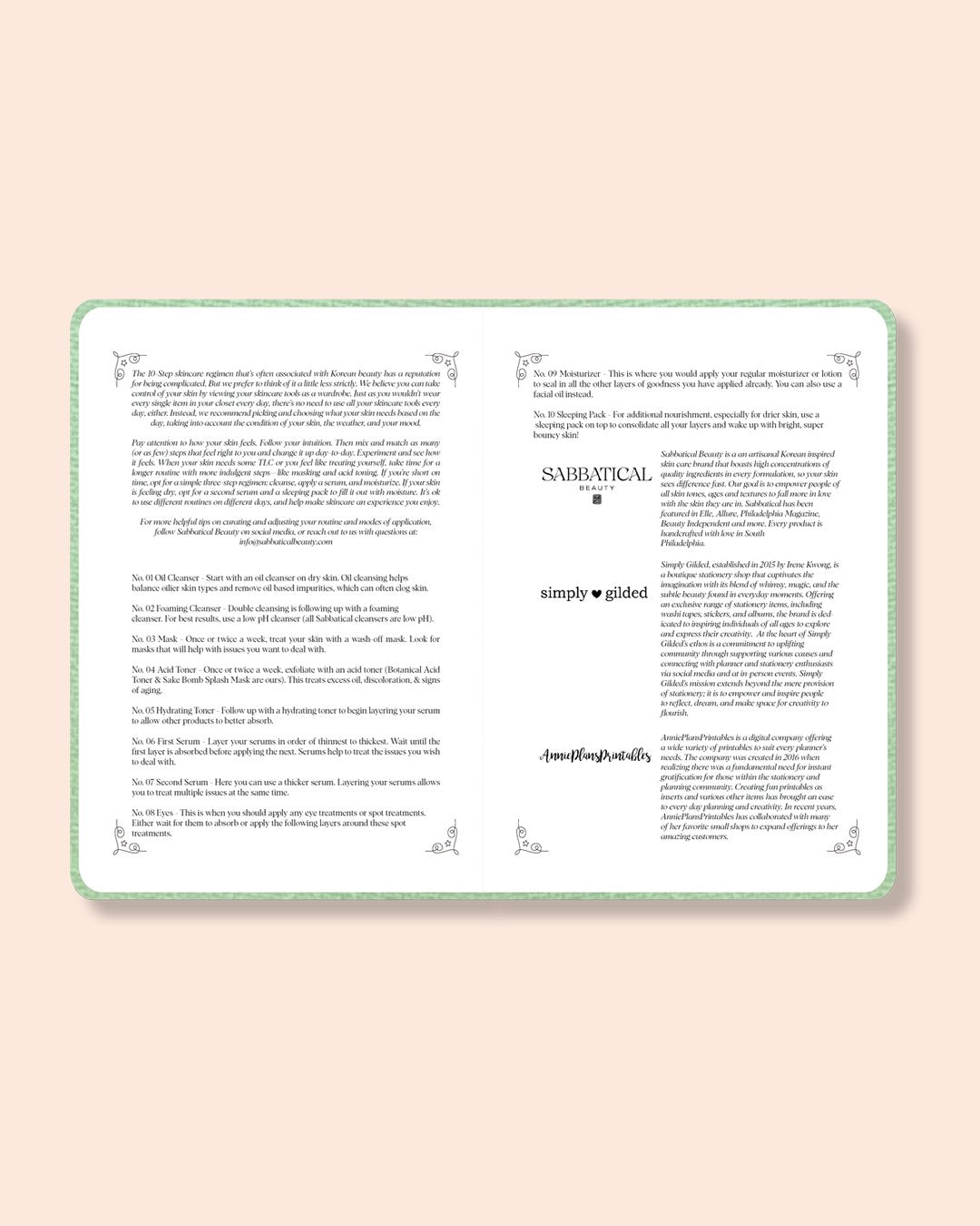 My Skincare Journey Notebook - Sabbatical Beauty