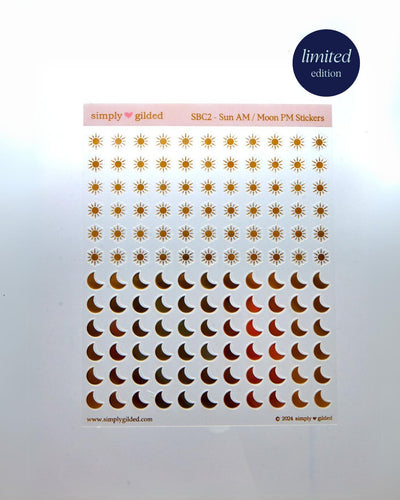 Simply Gilded Sun & Moon Stickers - Sabbatical Beauty
