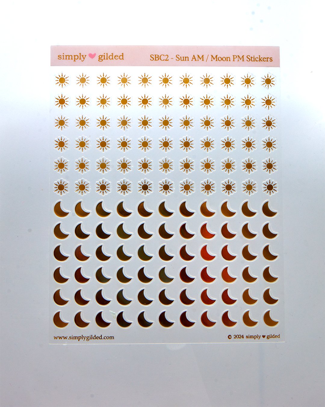 Simply Gilded Sun & Moon Stickers - Sabbatical Beauty